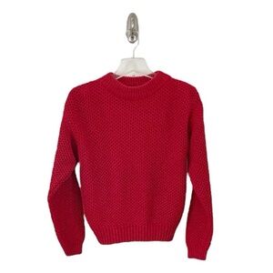 Moods by Krizia Vintage 80’s Women’s Ramie & Cotton Red Chunky Knit Sweater Sz M